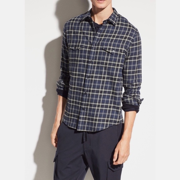Vince Men’s Regular Fit Plaid Sport Shirt NWT $245 - Picture 10 of 10